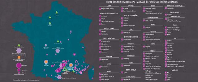carte des hameaux de forestage.